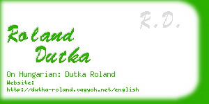 roland dutka business card